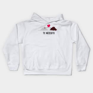 Te Necesito - Spanish Puns Collection Kids Hoodie